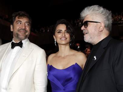 Javier Bardem, Penélope Cruz y Pedro Almodóvar