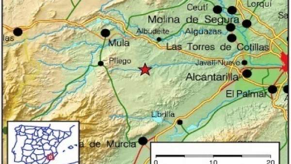 Un movimiento sísmico de magnitud 4,1 y con epicentro en Albudeite Un movimiento sísmico de magnitud 4,1 y con epicentro en Albudeite