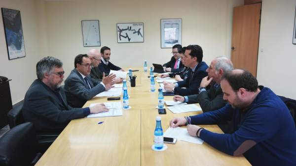 El conseller Vicent Soler y el presidente de la FVMP, Rubén Alfaro, reunidos El conseller Vicent Soler y el presidente de la FVMP, Rubén Alfaro, reunidos