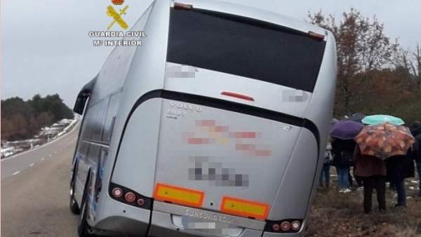 Zamora. Accidente autobús Zamora. Accidente autobús