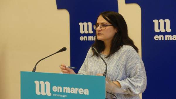 Paula Vázquez Verao, diputada de En Marea, en rueda de prensa Paula Vázquez Verao, diputada de En Marea, en rueda de prensa