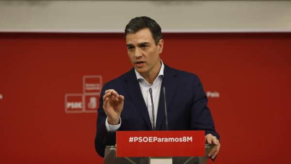 Pedro Sánchez, secretario general del PSOE, este lunes. Pedro Sánchez, secretario general del PSOE, este lunes.
