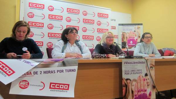 Secretarias regionales de CCOO y de UGT, Encarna Chacón y Patrocinio Sánchez Secretarias regionales de CCOO y de UGT, Encarna Chacón y Patrocinio Sánchez