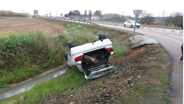 Vuelco coche Vuelco coche