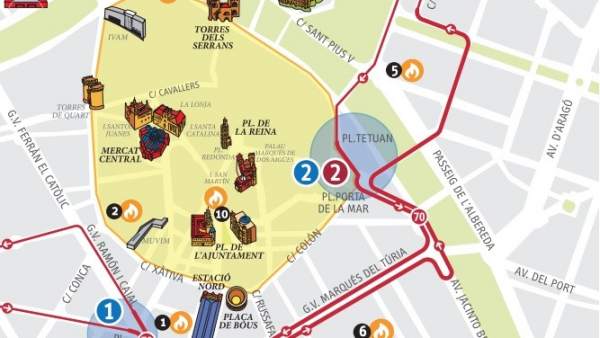 L'EMT oferirà servei 24 hores en 13 línies els dies grans de Falles L'EMT oferirà servei 24 hores en 13 línies els dies grans de Falles