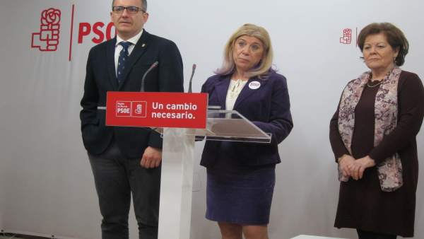 Gloria Alarcón con Conesa y Rosique Gloria Alarcón con Conesa y Rosique