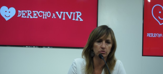 Gádor Joya en un acto de Derecho a Vivir.