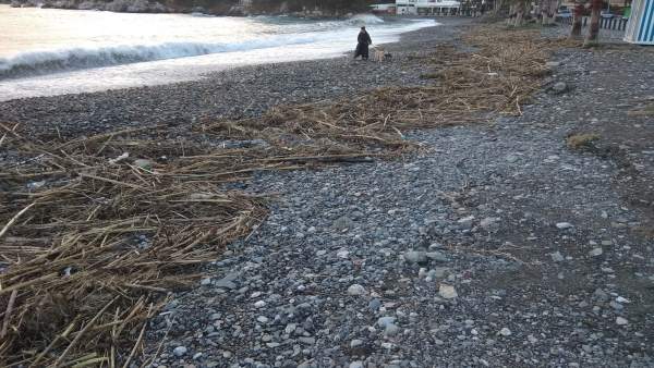 Playa de La Herradura tras el temporal Playa de La Herradura tras el temporal