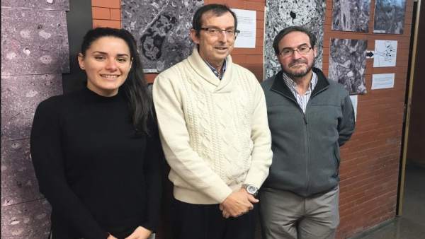 El profesor García Verdugo y otros dos investigadores El profesor García Verdugo y otros dos investigadores