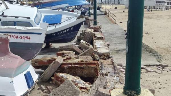 Estado del Club Caleta tras el temporal Estado del Club Caleta tras el temporal