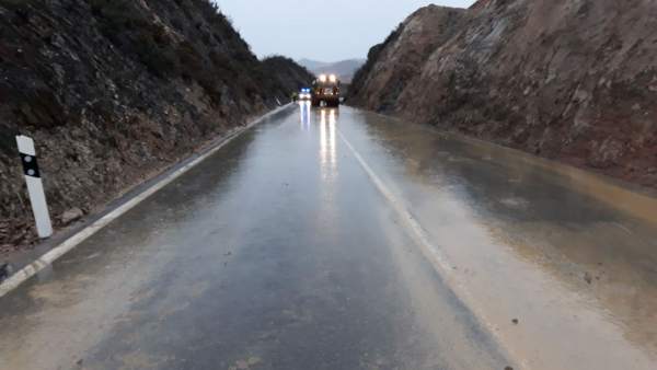 Reabierta la carretera A-461 de la Cuenca Minera de Huelva tras el temporal Reabierta la carretera A-461 de la Cuenca Minera de Huelva tras el temporal
