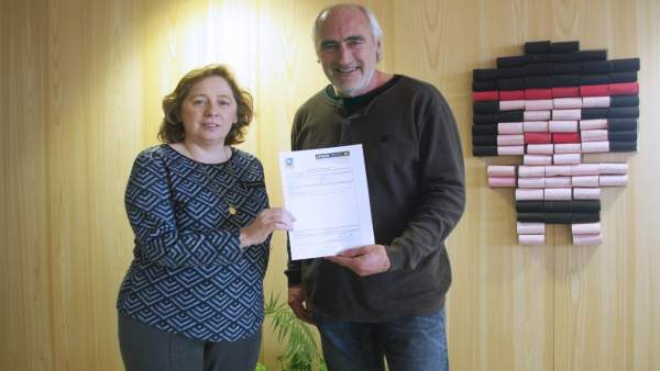 La consejera Elizalde y Edorta Lezaun La consejera Elizalde y Edorta Lezaun