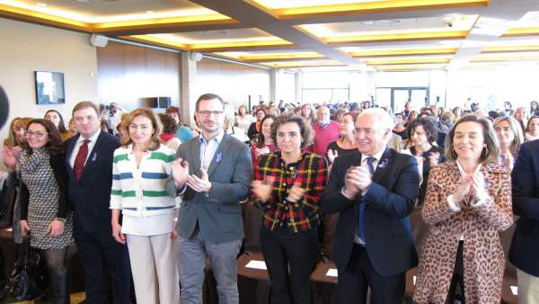 Montserrat, Maroto y Ceniceros en acto PP en Logroño Montserrat, Maroto y Ceniceros en acto PP en Logroño