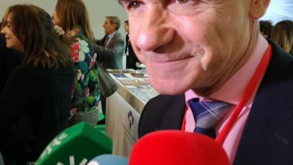 El delegado de Turismo del Ayuntamiento de Sevilla, Antonio Muñoz, en la ITB El delegado de Turismo del Ayuntamiento de Sevilla, Antonio Muñoz, en la ITB