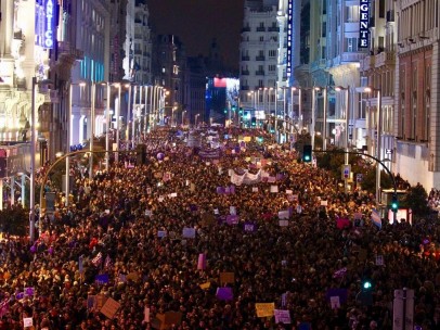 Gran Vía, el 8-M