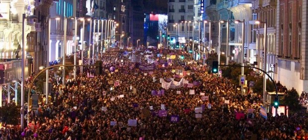 Gran Vía, el 8-M