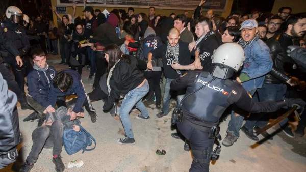 Altercados en la manifestación del 8M en Murcia Altercados en la manifestación del 8M en Murcia