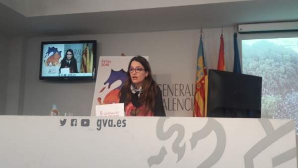 Oltra en la rueda de prensa del pleno del Consell Oltra en la rueda de prensa del pleno del Consell