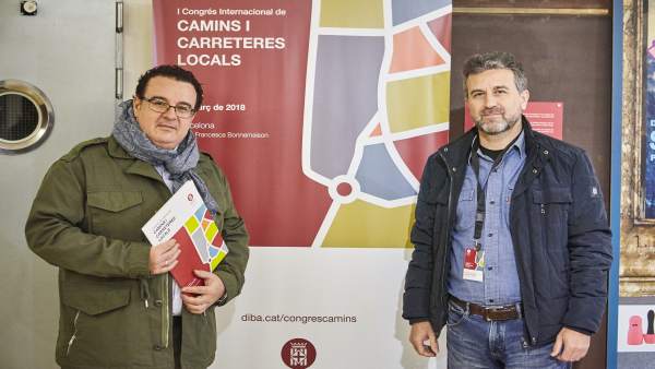 Sánchez (dcha.) en el congreso Sánchez (dcha.) en el congreso