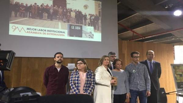 Blanca Martín en la recogida del premio Blanca Martín en la recogida del premio
