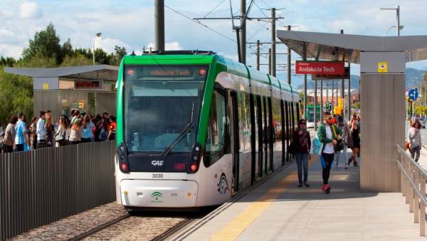 Una de las estaciones del metro de Málaga. Una de las estaciones del metro de Málaga.