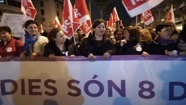 Armengol en la manifestación del 8 de marzo Armengol en la manifestación del 8 de marzo