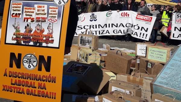 Protesta funcionarios justicia Protesta funcionarios justicia