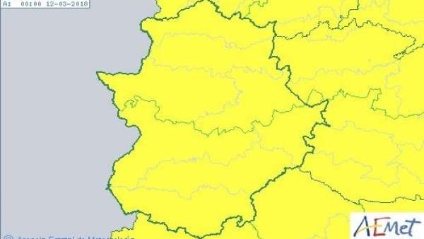 Avisos por lluvia, nieve y viento en Extremadura Avisos por lluvia, nieve y viento en Extremadura