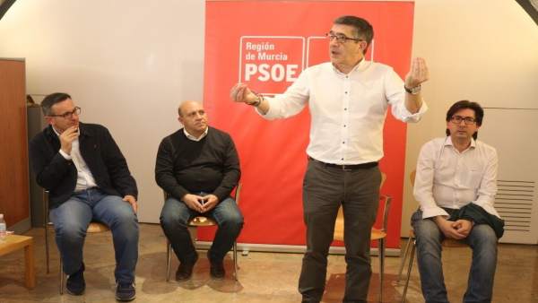 El secretario de Política Federal del PSOE, Patxi López, hoy en Cieza El secretario de Política Federal del PSOE, Patxi López, hoy en Cieza