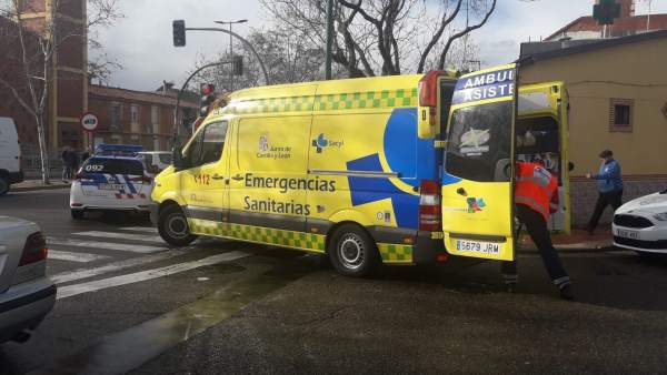 Valladolid.- Ambulancia que atendió al detenido Valladolid.- Ambulancia que atendió al detenido