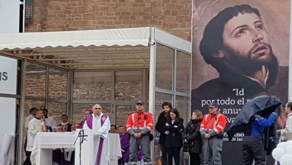 La familia de Juan José Salaberri, durante el homenaje en la Javierada 2018 La familia de Juan José Salaberri, durante el homenaje en la Javierada 2018