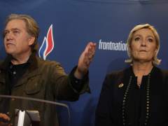 Le Pen y Steve Bannon