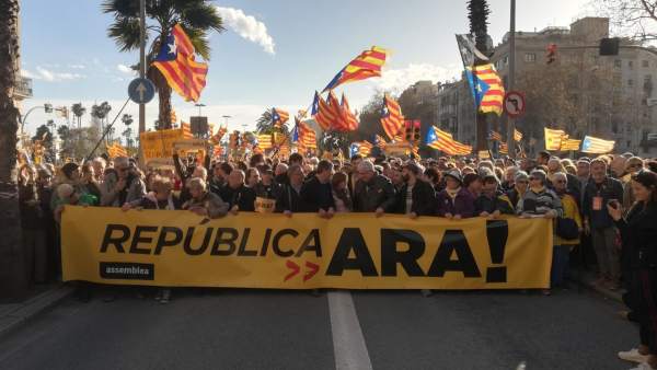 Cabecera de la manifestación de la ANC 'República, ahora' Cabecera de la manifestación de la ANC 'República, ahora'