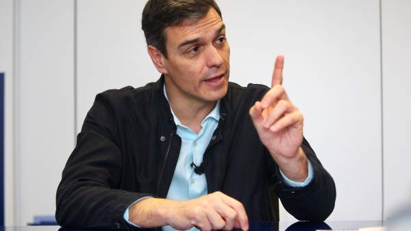 Pedro Sánchez, secretario general del PSOE, durante la entrevista con 20minutos. Pedro Sánchez, secretario general del PSOE, durante la entrevista con 20minutos.