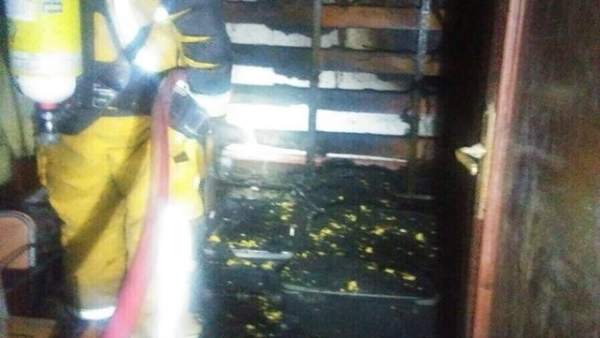 Incendio en una vivienda de Eusebio Estada Incendio en una vivienda de Eusebio Estada