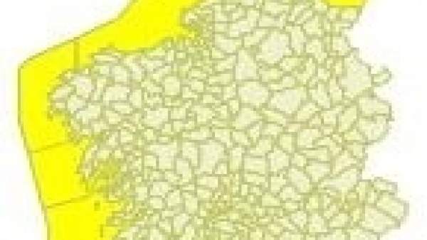Aviso amarrillo en el litoral gallego. Aviso amarrillo en el litoral gallego.