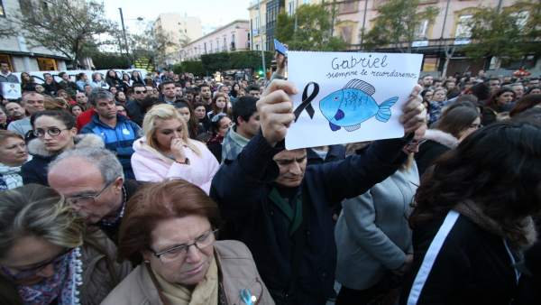 Concentración en Almería tras la muerte de Gabriel Cruz Concentración en Almería tras la muerte de Gabriel Cruz