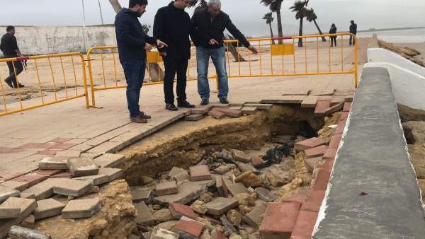 Daños en las playas de Barbate Daños en las playas de Barbate