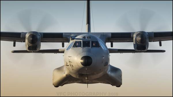 Avión C295 ala 35 ejercito del aire maniobra vuelo Avión C295 ala 35 ejercito del aire maniobra vuelo