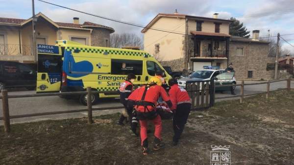 Rescate de dos personas accidentadas en Gredos. 12-3-2018 Rescate de dos personas accidentadas en Gredos. 12-3-2018