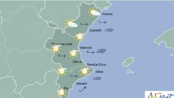 Pluges febles i temperatures sense canvis aquest dimarts a la Comunitat Valenciana Pluges febles i temperatures sense canvis aquest dimarts a la Comunitat Valenciana