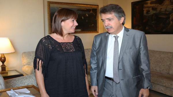 Francina Armengol y Xavier Pericay en una imagen de archivo Francina Armengol y Xavier Pericay en una imagen de archivo