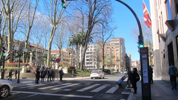 Una calle de Bilbao Una calle de Bilbao