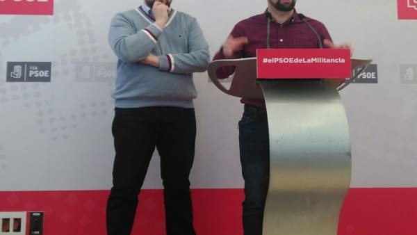 Adrián Barbón junto a Luis Tudanca. Adrián Barbón junto a Luis Tudanca.