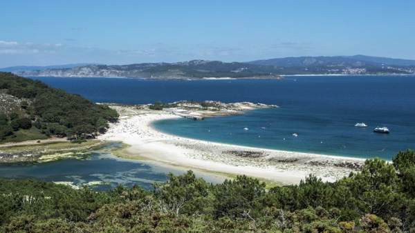 Playa de las Islas Cíes desde el mirador Playa de las Islas Cíes desde el mirador