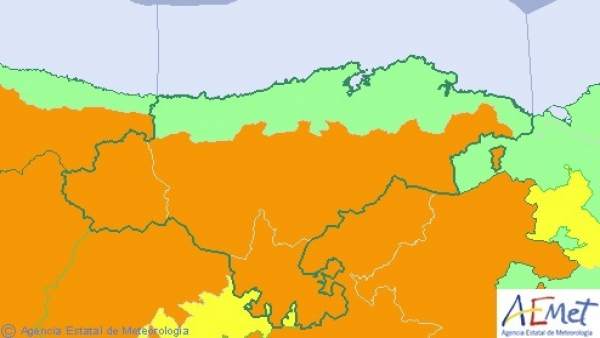 Mapa de avisos para este miércoles Mapa de avisos para este miércoles