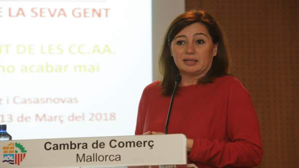 Francina Armengol en la Cámara de Comercio de Mallorca Francina Armengol en la Cámara de Comercio de Mallorca