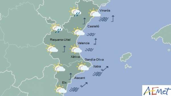 Intervals nuvolosos i temperatures de fins a 23ºC aquest dimecres a la Comunitat Valenciana Intervals nuvolosos i temperatures de fins a 23ºC aquest dimecres a la Comunitat Valenciana