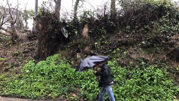 Mal tiempo en Santiago de Compostela. Mal tiempo en Santiago de Compostela.