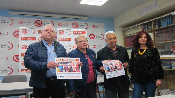 Jiménez, Cánovas, Conchillo y Gómez, en la rueda de prensa Jiménez, Cánovas, Conchillo y Gómez, en la rueda de prensa